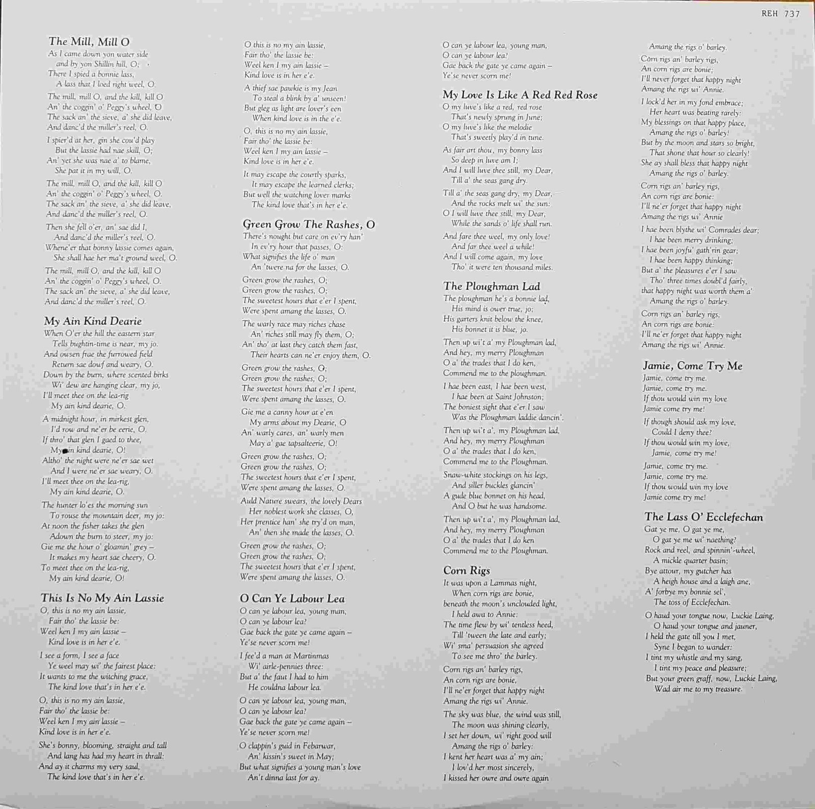 Inserts from REH 737